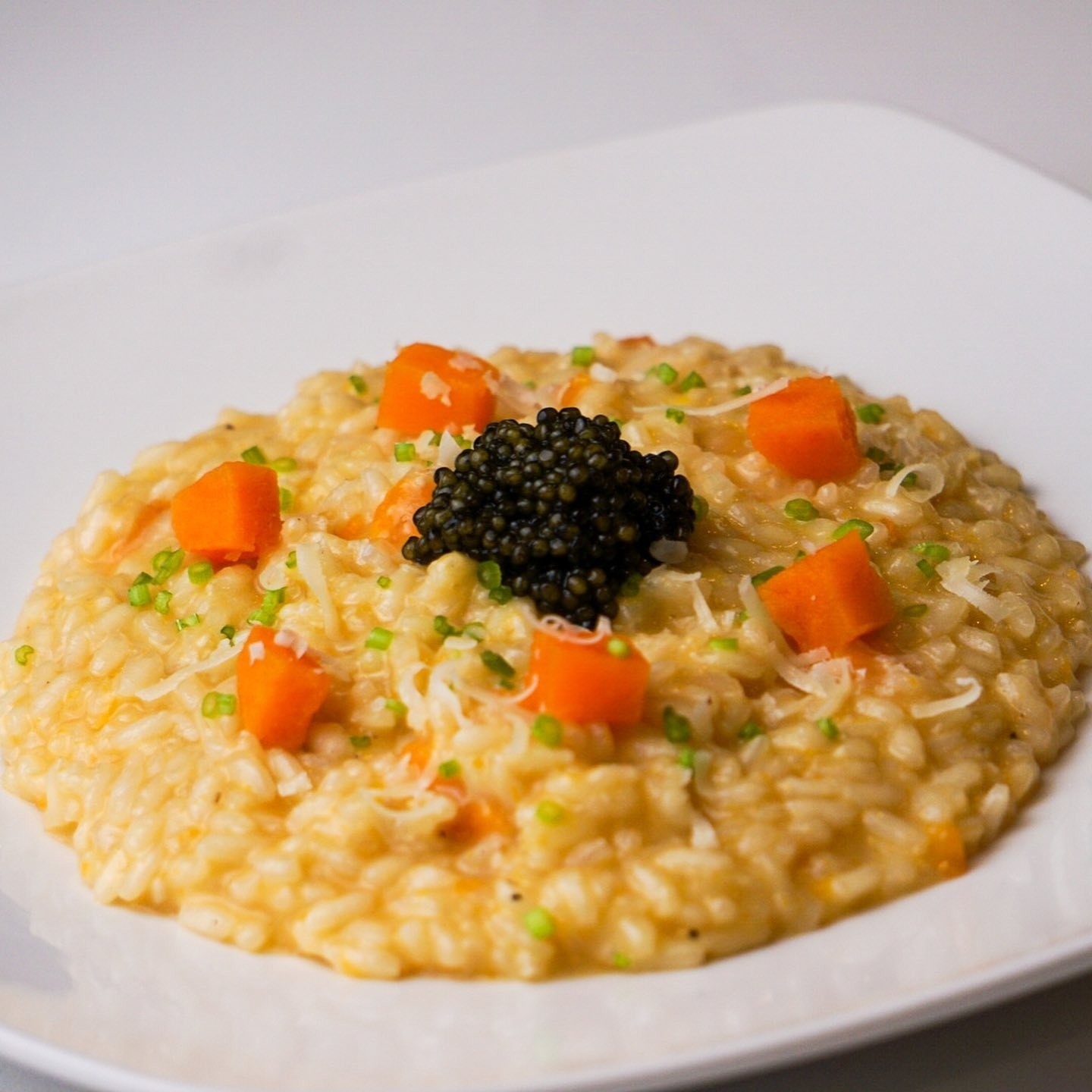 Risotto dish topped with the best caviar from Sterling Caviar