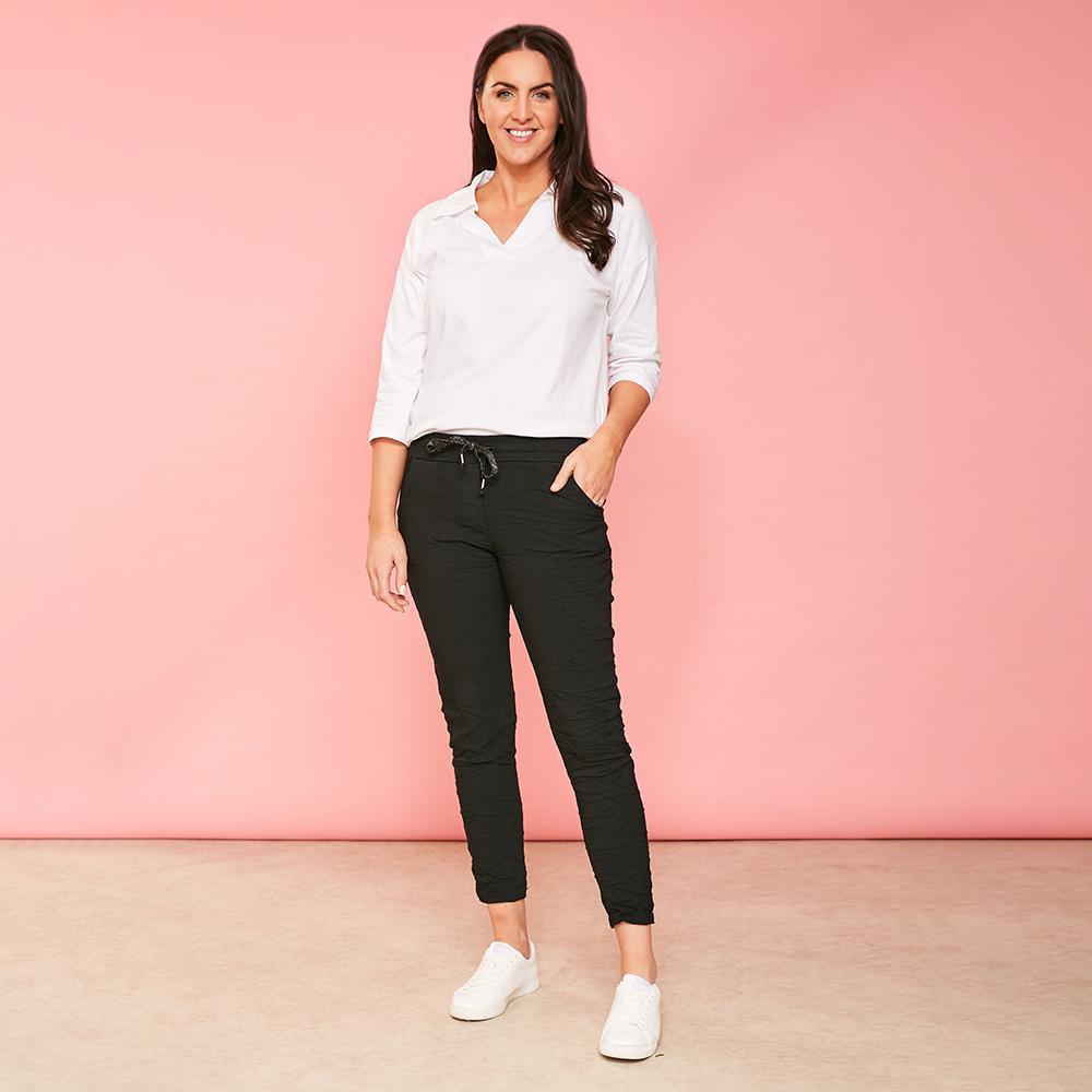 Charlie Relaxed Stretch Jogger(Black)