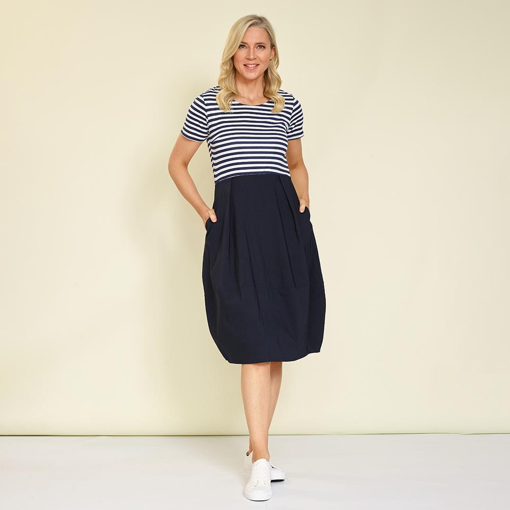 Lisa Dress (Navy)