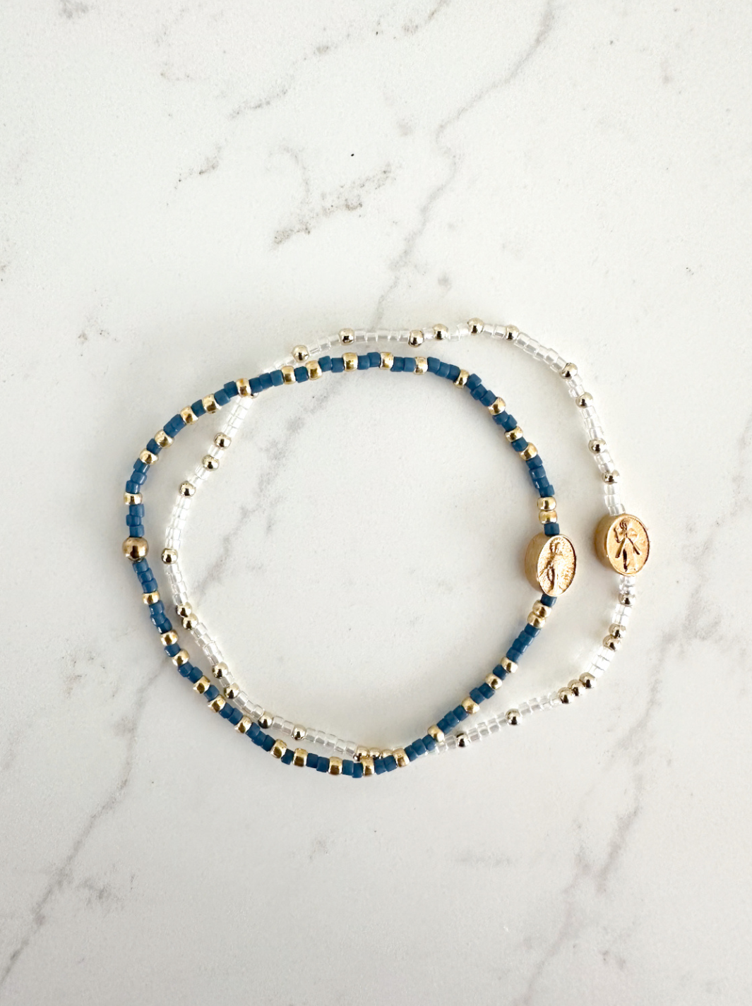 motherhood catholic bracelet stack