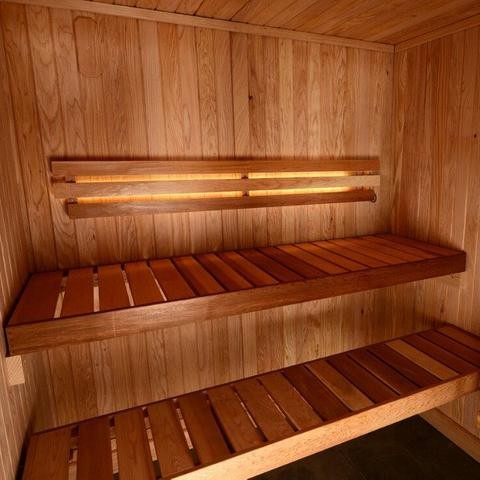 Inside an Indoor Sauna