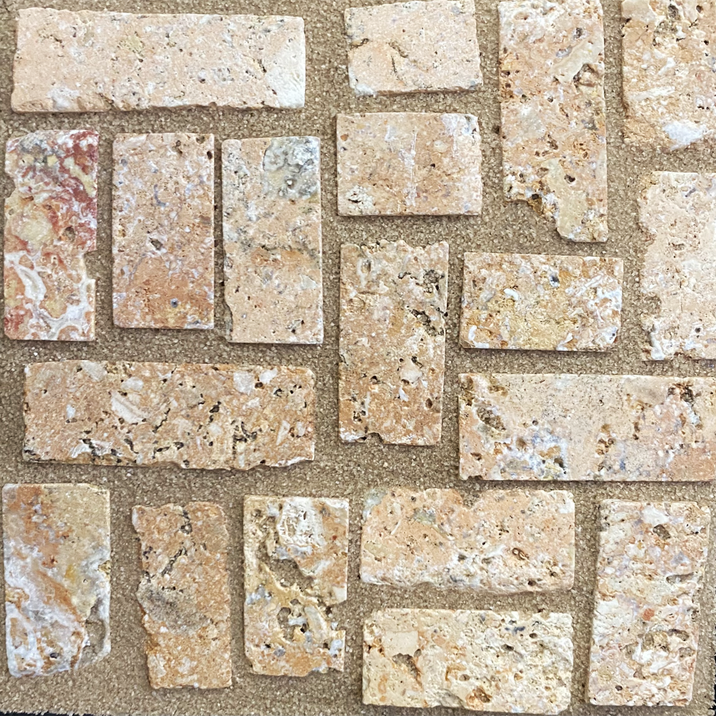 Carmel Sand with Marbled Peach Pavers