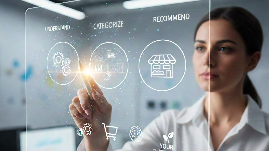 Woman tapping on whiteboard