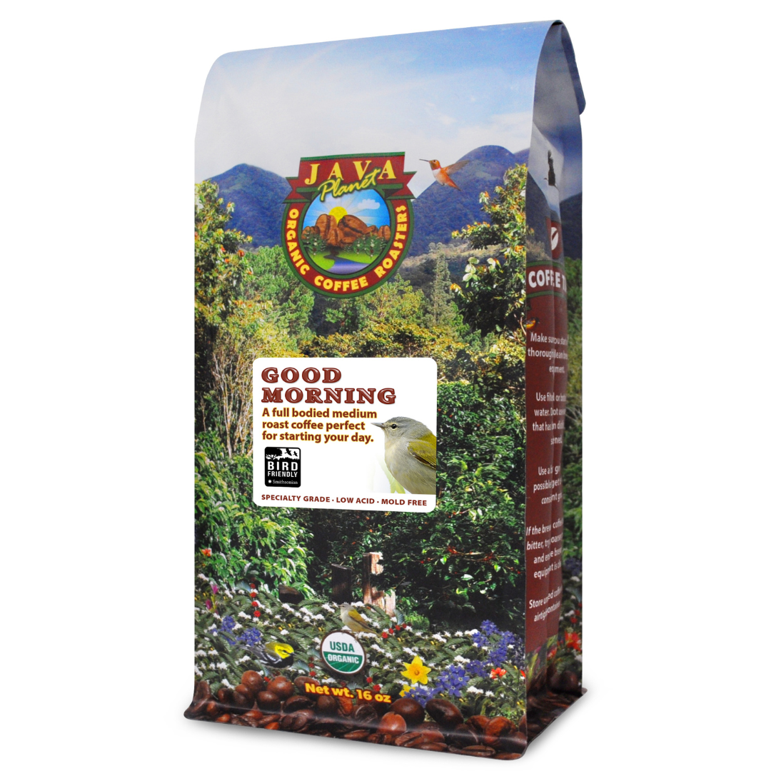 Good Morning Organic Low Acid Coffee 16oz Bag - Single Origin Medium Roast