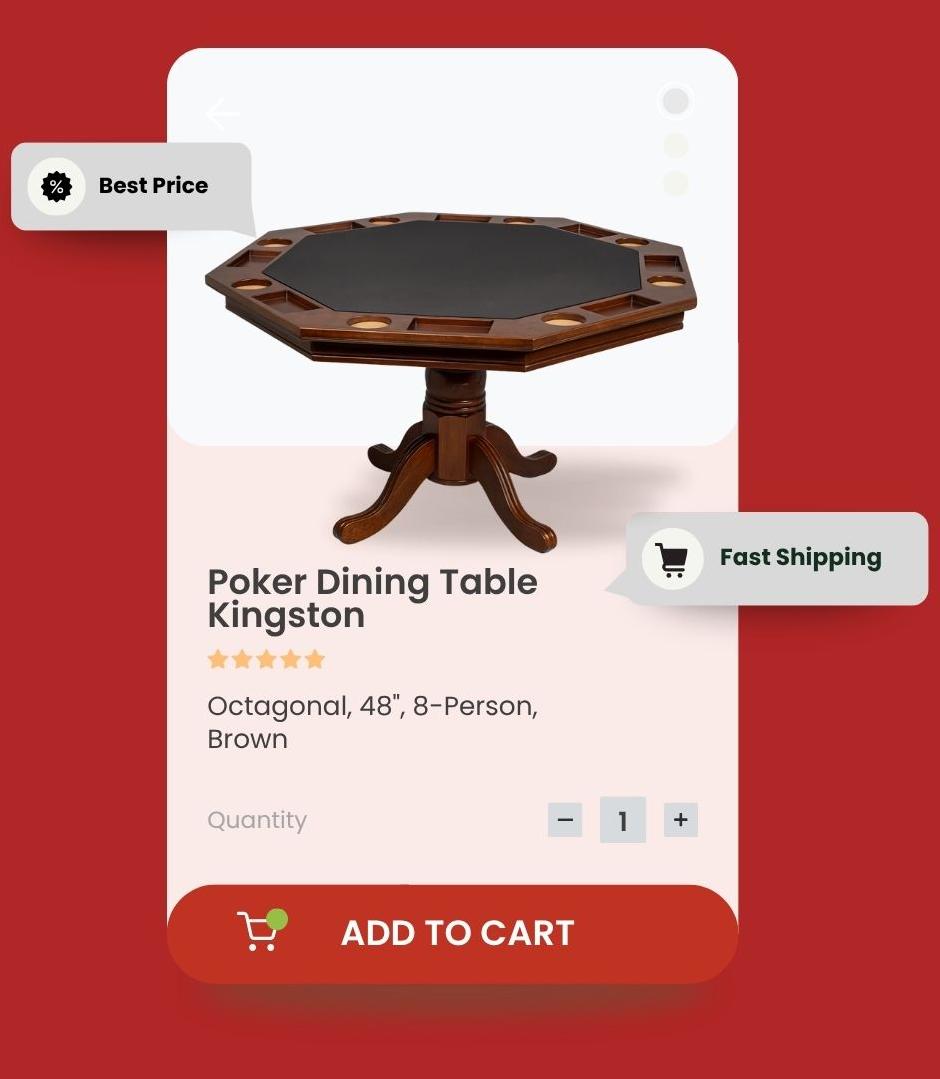 48-Inch Round Poker Table