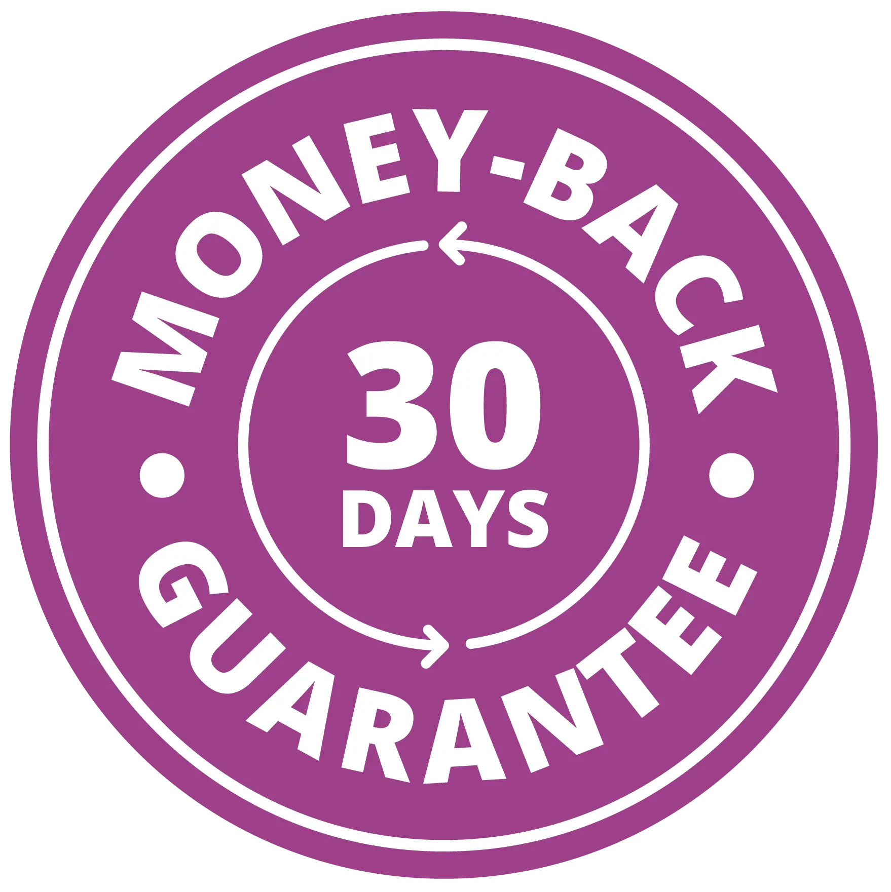 30-day money back guarantee
