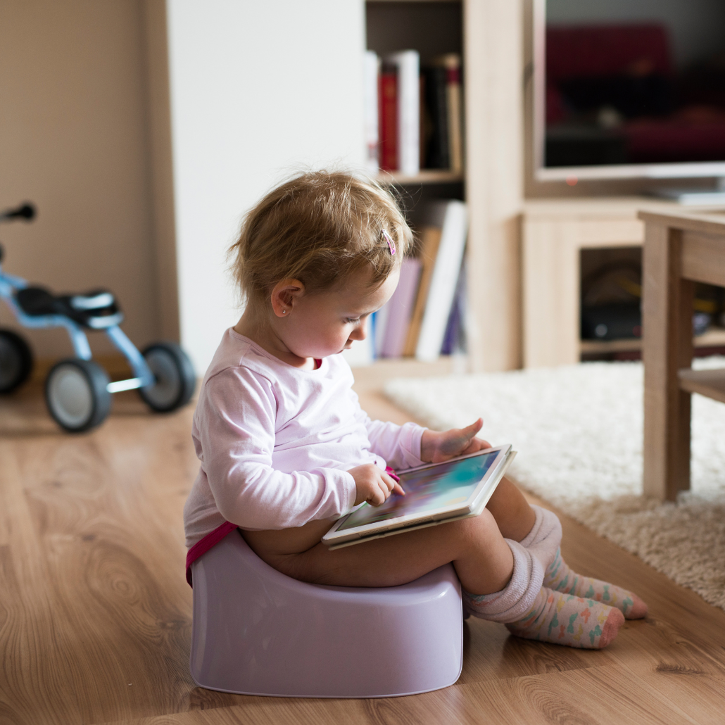 Child on a potty