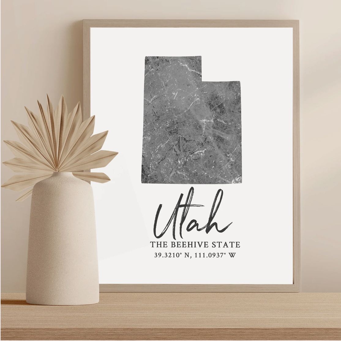 Utah State Map Silhouette print