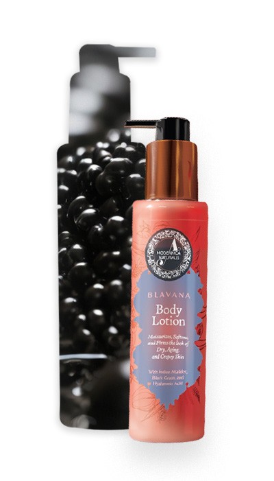 Blava body lotion with its key ingredient- Black Gram