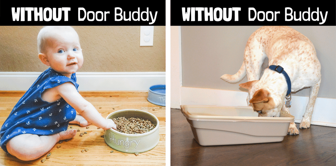Door Buddy The Adjustable Pet Door Strap Lets Cats In. Keeps Dogs