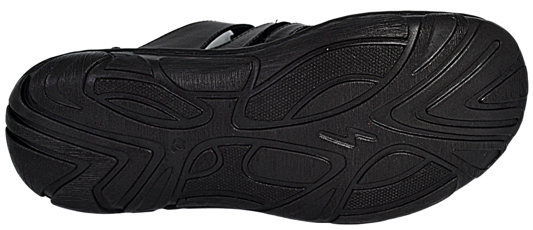Fado - Mens black leather clog slippers - Reindeer Leather