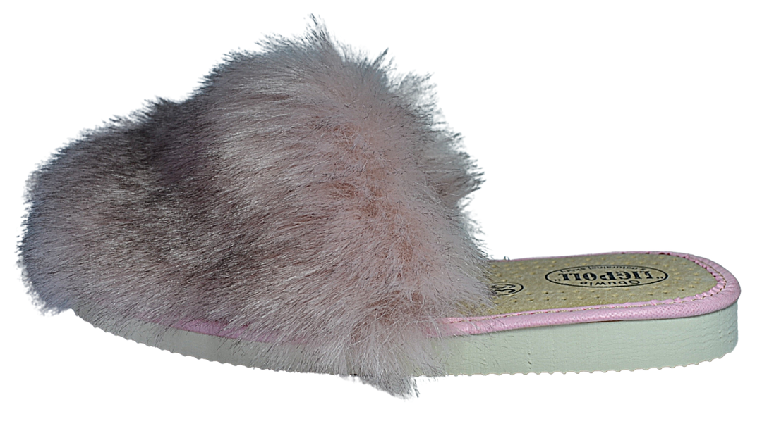 Angel - Women open toe slippers - Reindeer Leather