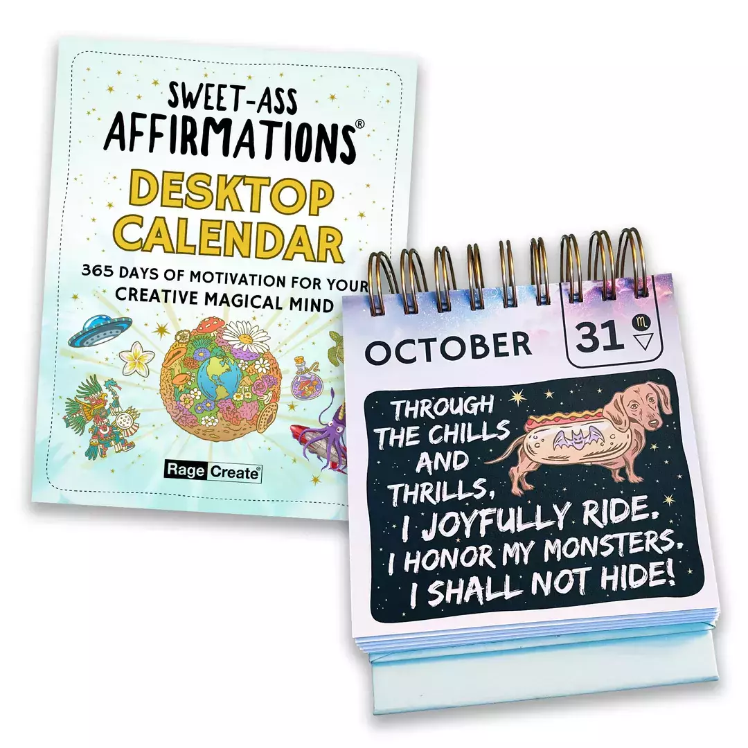 Sweet-Ass Affirmations Desktop Calendar
