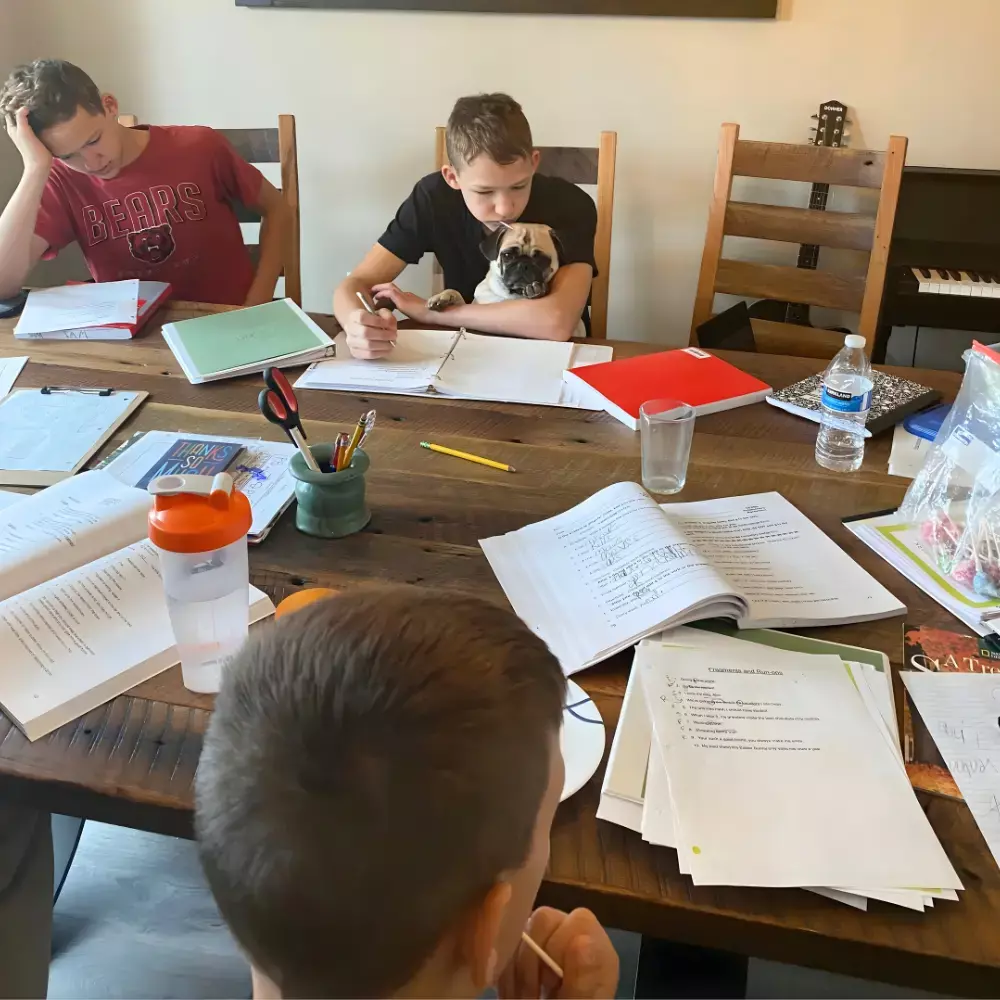 family homework table