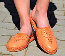 Sara - Traditional Polish Leather Slippers - Reindeer Leather
