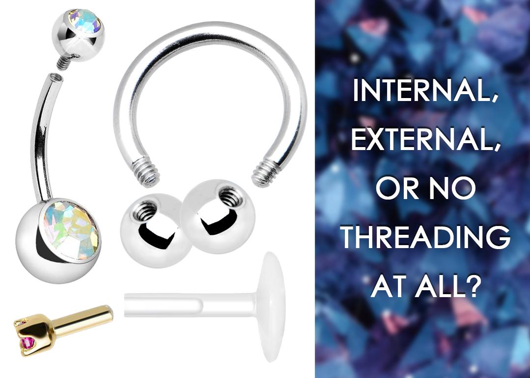 External deals threaded jewelry