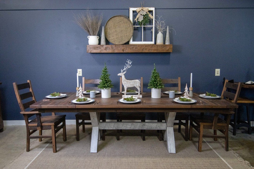 winter themed dining table decor