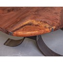 live edge walnut table with copper epoxy