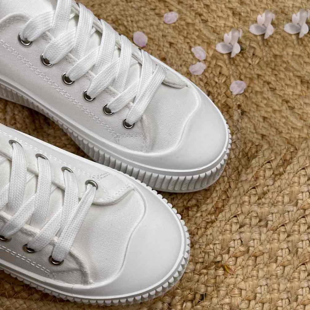 Leah Platform Trainers (White)