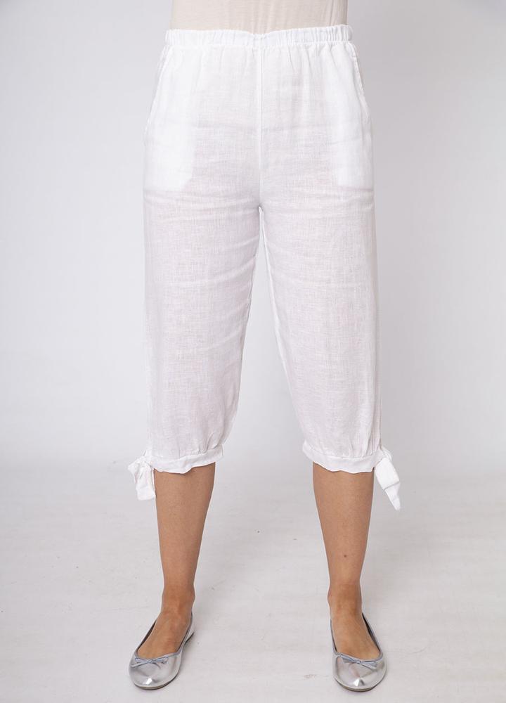 Ankle Tie Linen Trouser