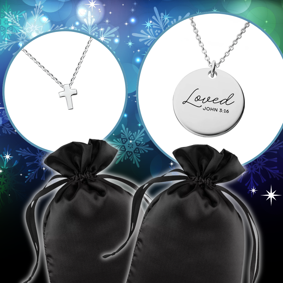 Necklace Bundle (Loved + Mini Cross + Gift Bags)