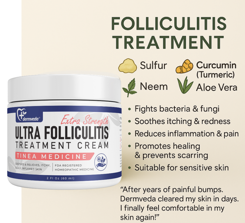 Folliculitis treatment cream with ingredients