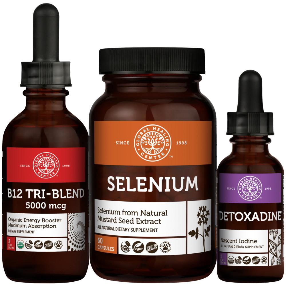 Global Healing Thyroid Cleanse Program Bottles