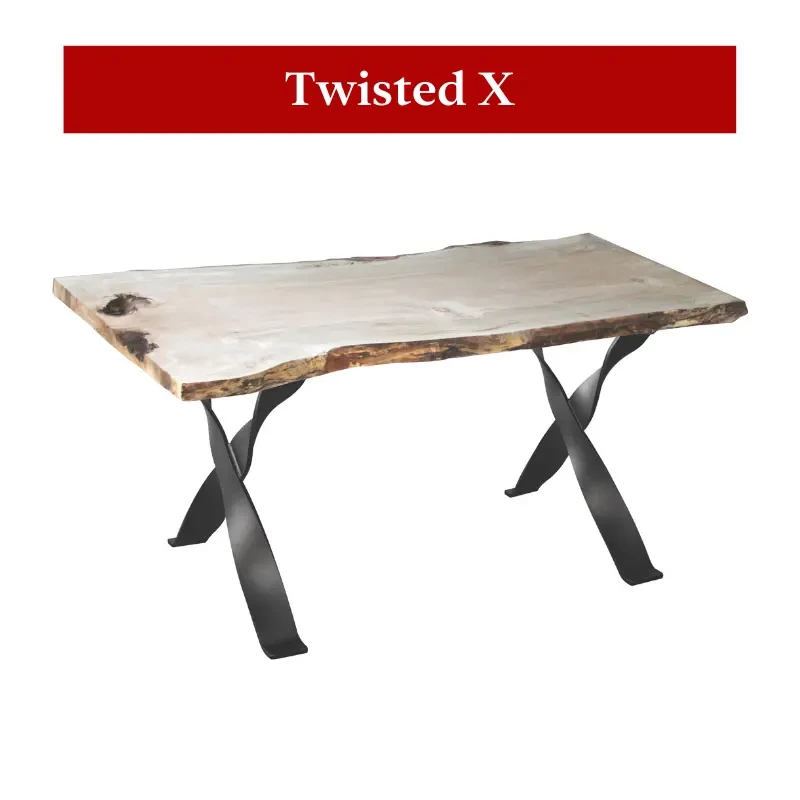 Twisted X Steel Base for Table
