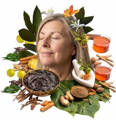 Abstract women in ayurveda