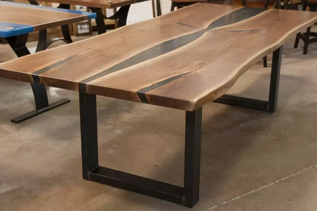 Live Edge Walnut River Table