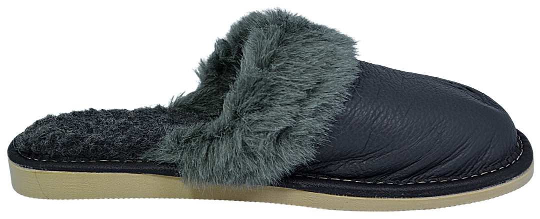 Aretha - Leather house slippers for women - Reindeer Leather