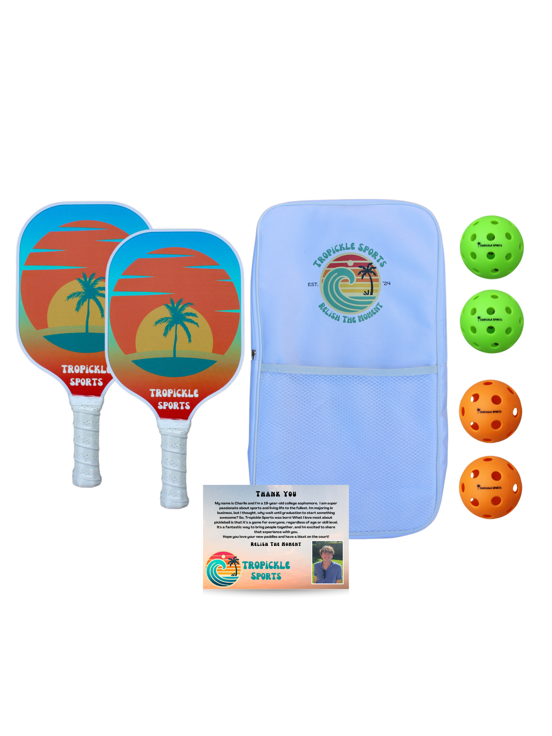 Palm Paradise Pickleball Paddle Set