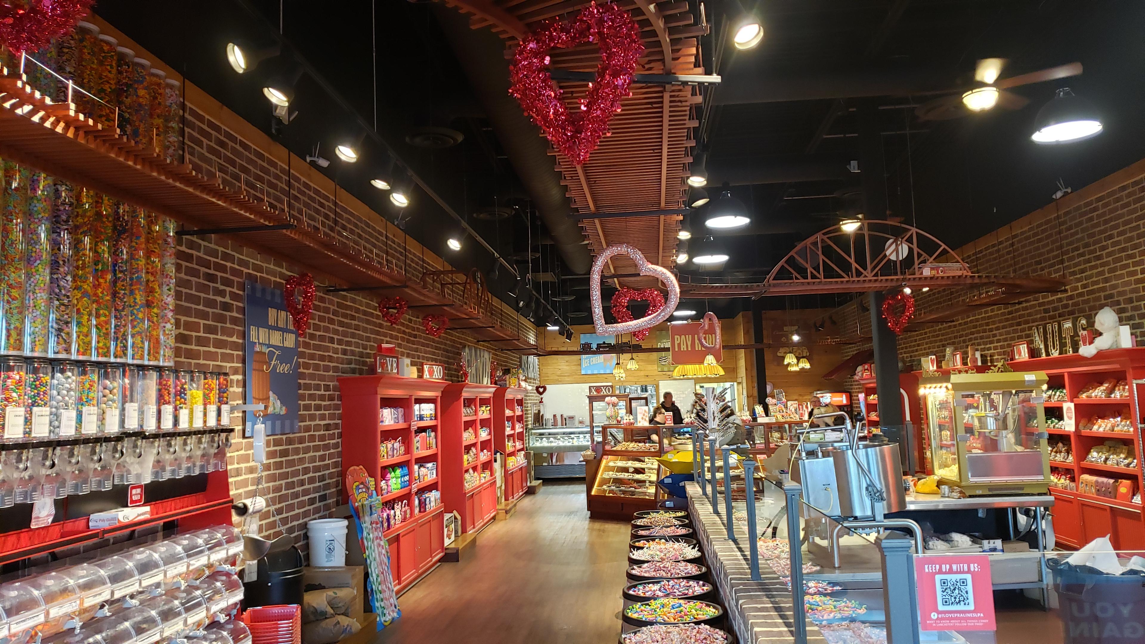 Inside the River Street Sweets candy store in Lancaster, PA