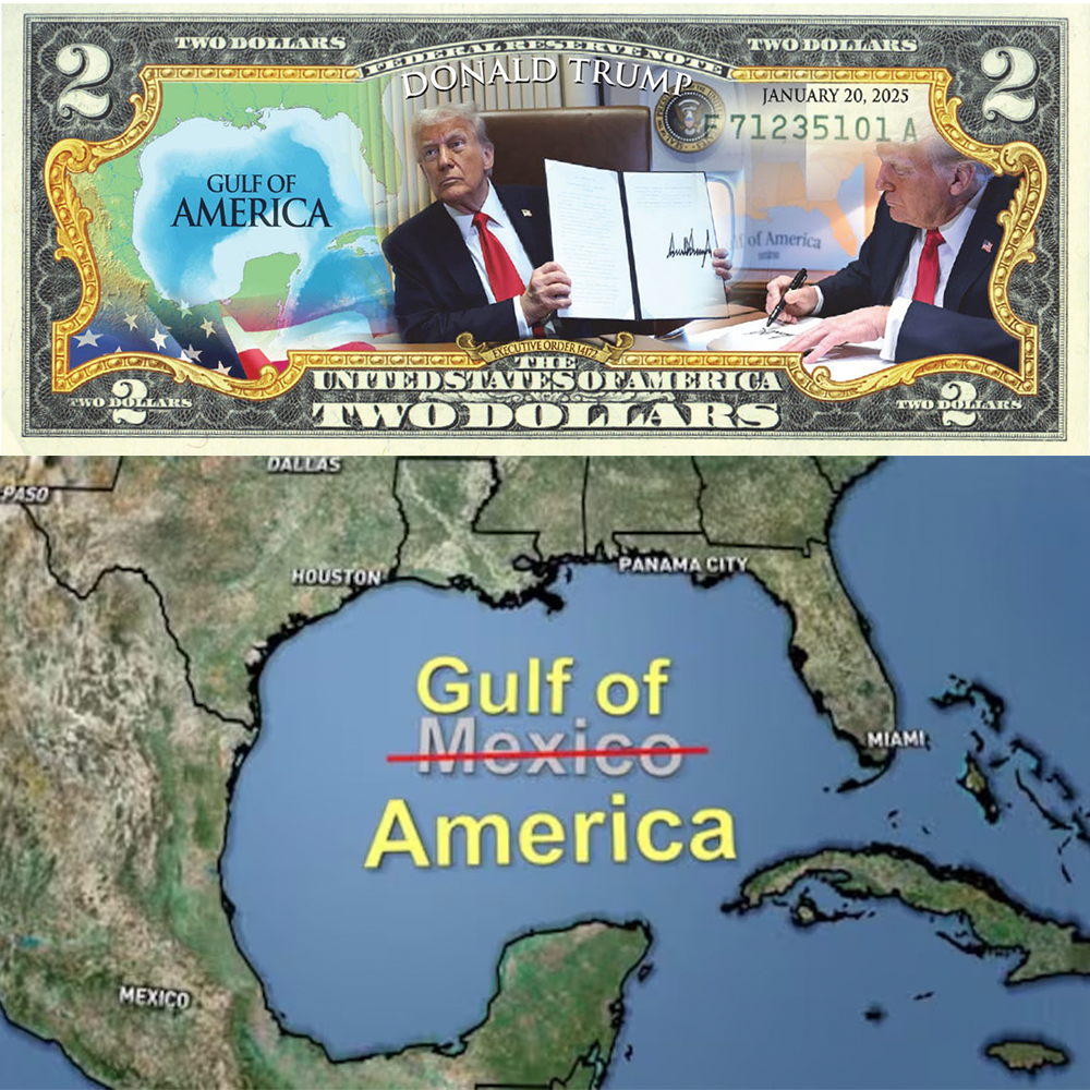 President Donald Trump Gulf of America Collectible $2 Bill (Genuine Legal Tender)