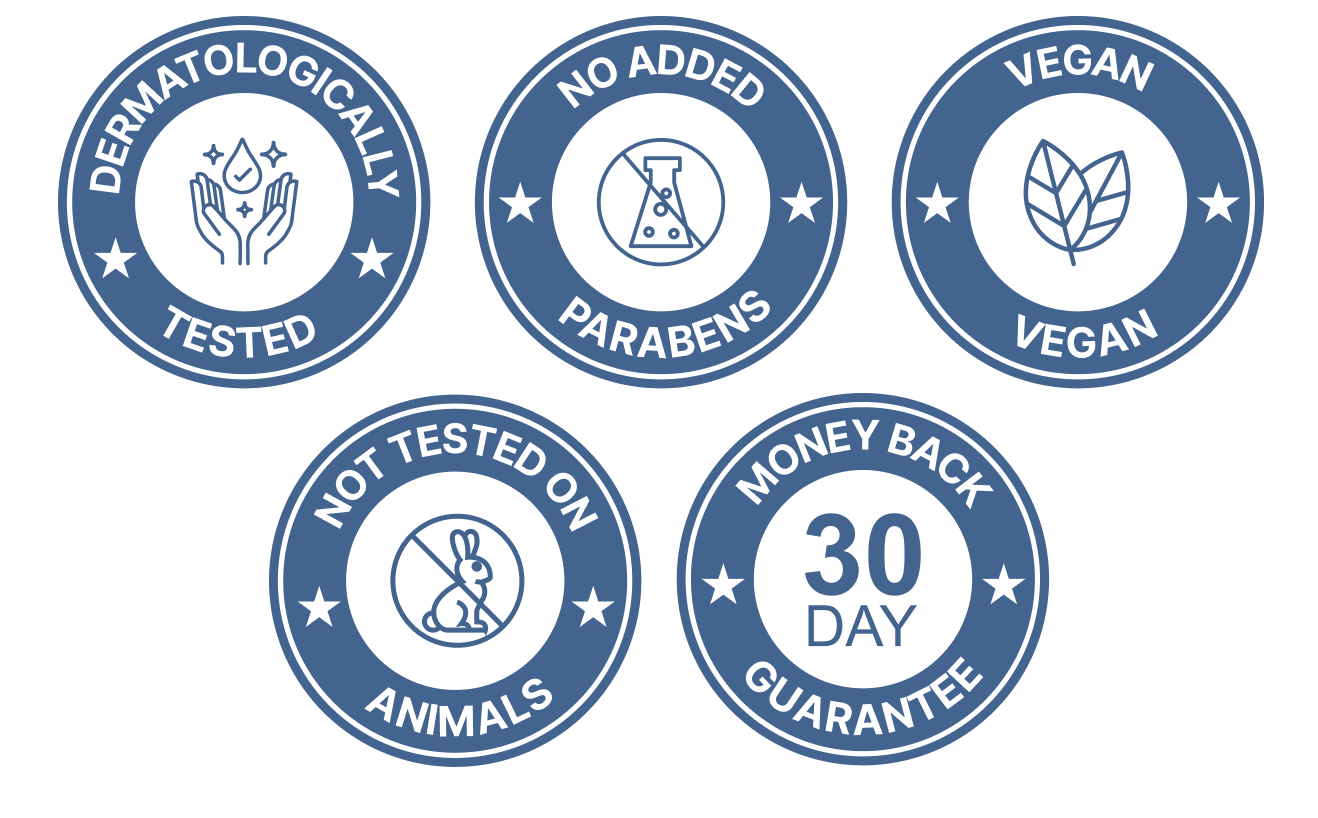 No parabens, silicon or sulfates | Not tested on animals | No harmful chemicals | Non - toxic | vegan | #0 days money back guarantee 1