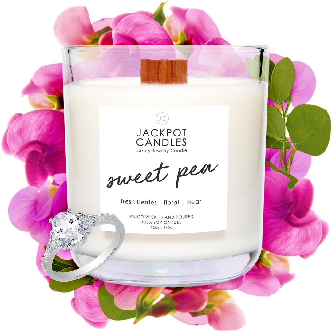 sweet pea scented candle