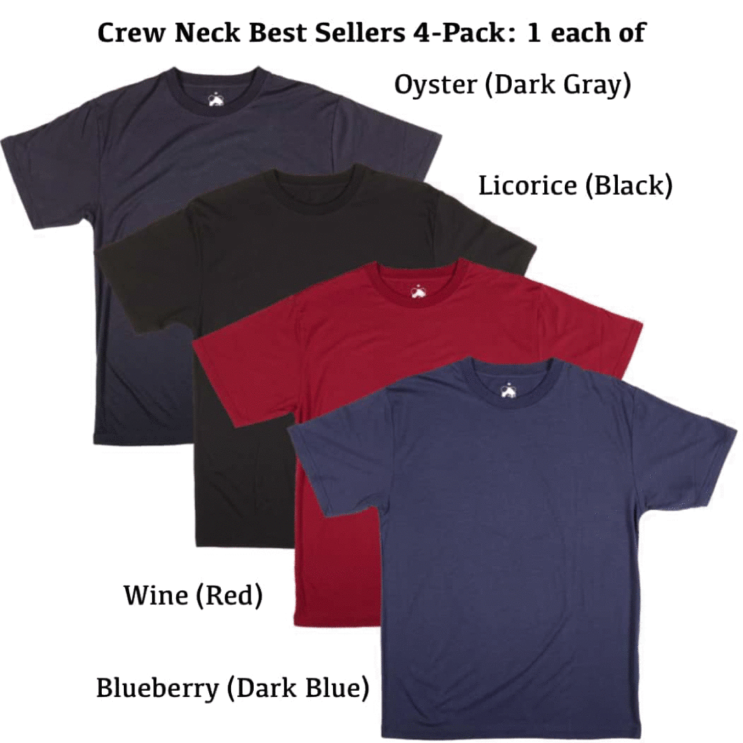 Introducing the Big Boy Bamboo Crew Neck T-Shirt 4-Packs - Save 25%