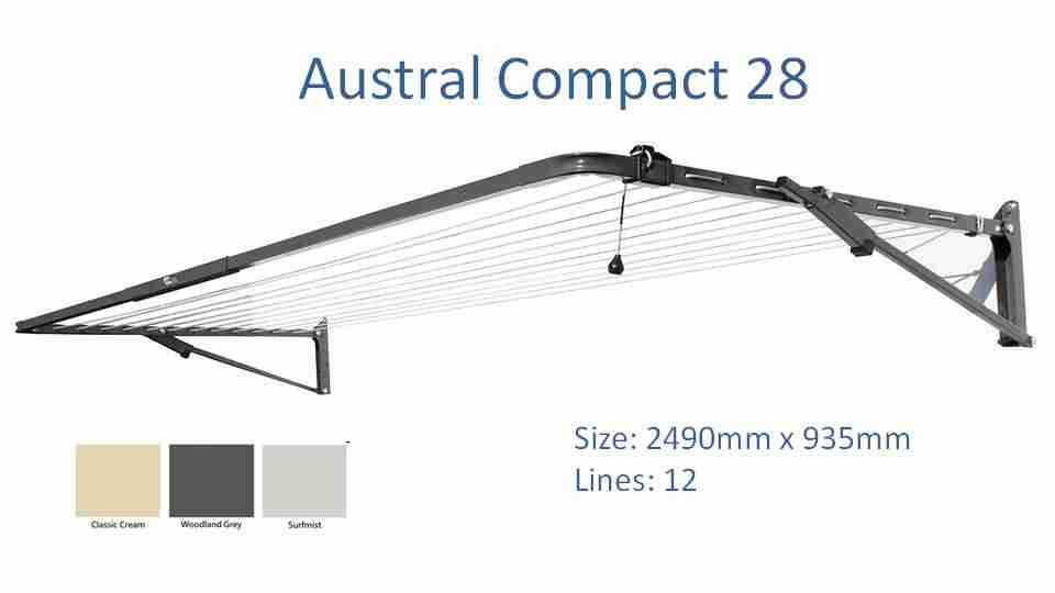 austral compact 2400mm wide colour options