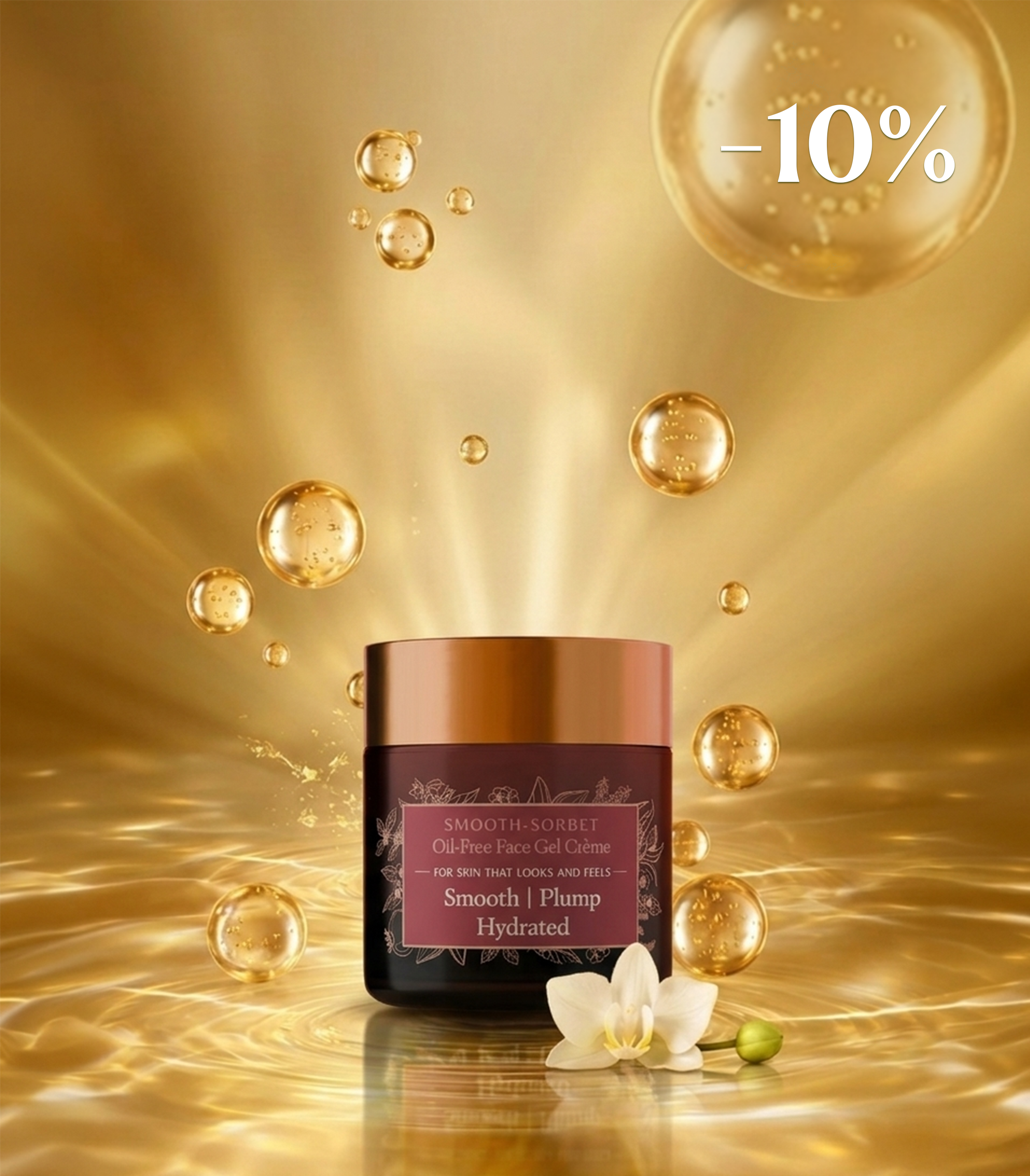 Smooth-Sorbet Bezolejový Pleťový Gel-Krém - 10% Off