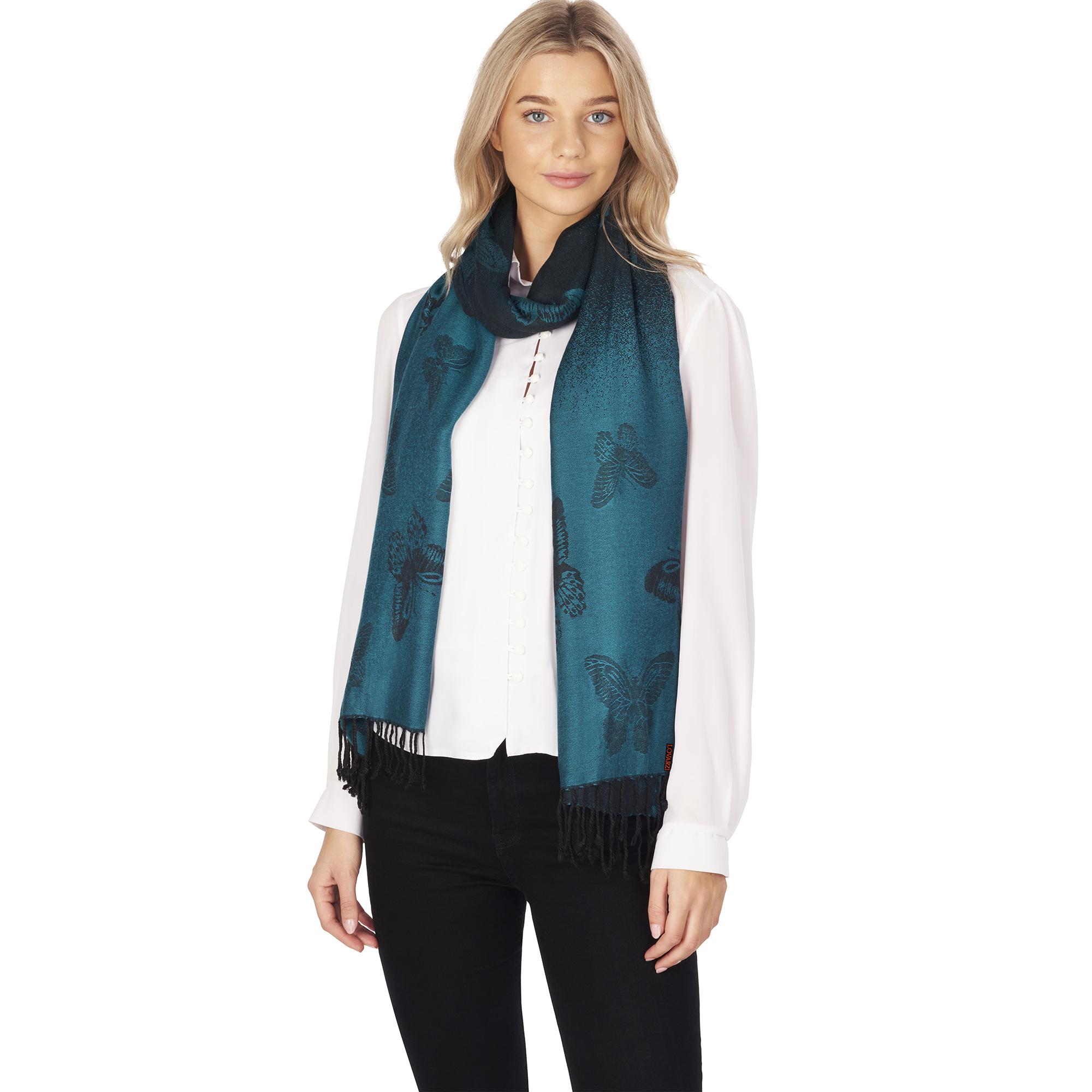 teal blue scarf women