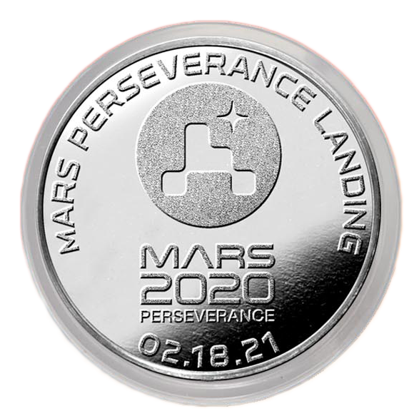 'NASA’s Mars Perseverance Rover Landing Silver Coin