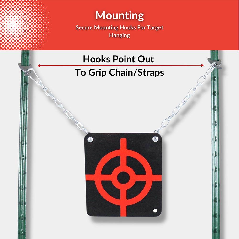 AR500 Steel T Post Target Hanger Hook - Durable Shooting Range Accessory