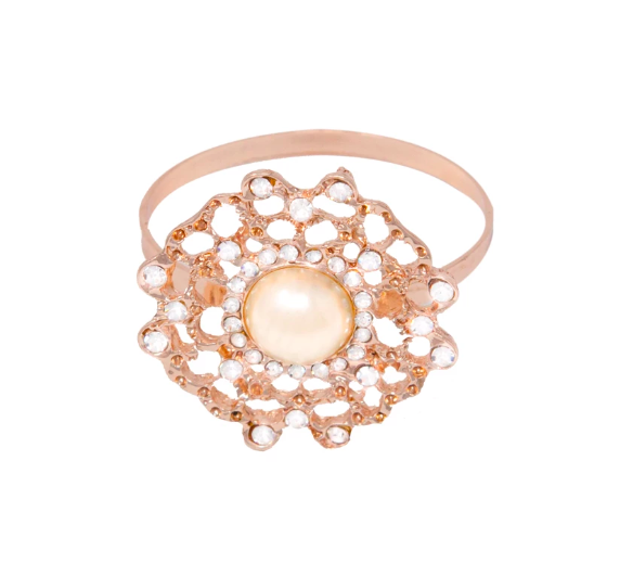 Rose Gold and Pearl Napkin Ring