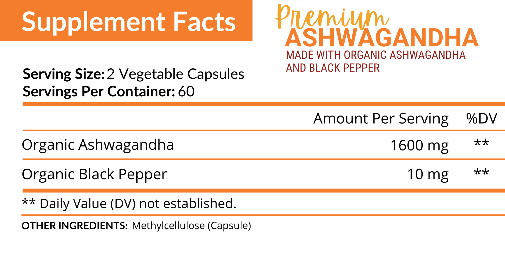 Ashwagandha and Black Pepper Organic Supplements From NutriFlair