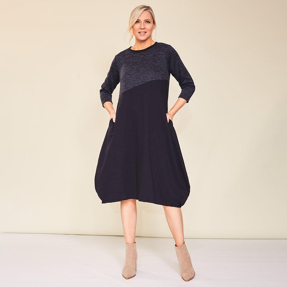 Evelyn Dress (Navy)