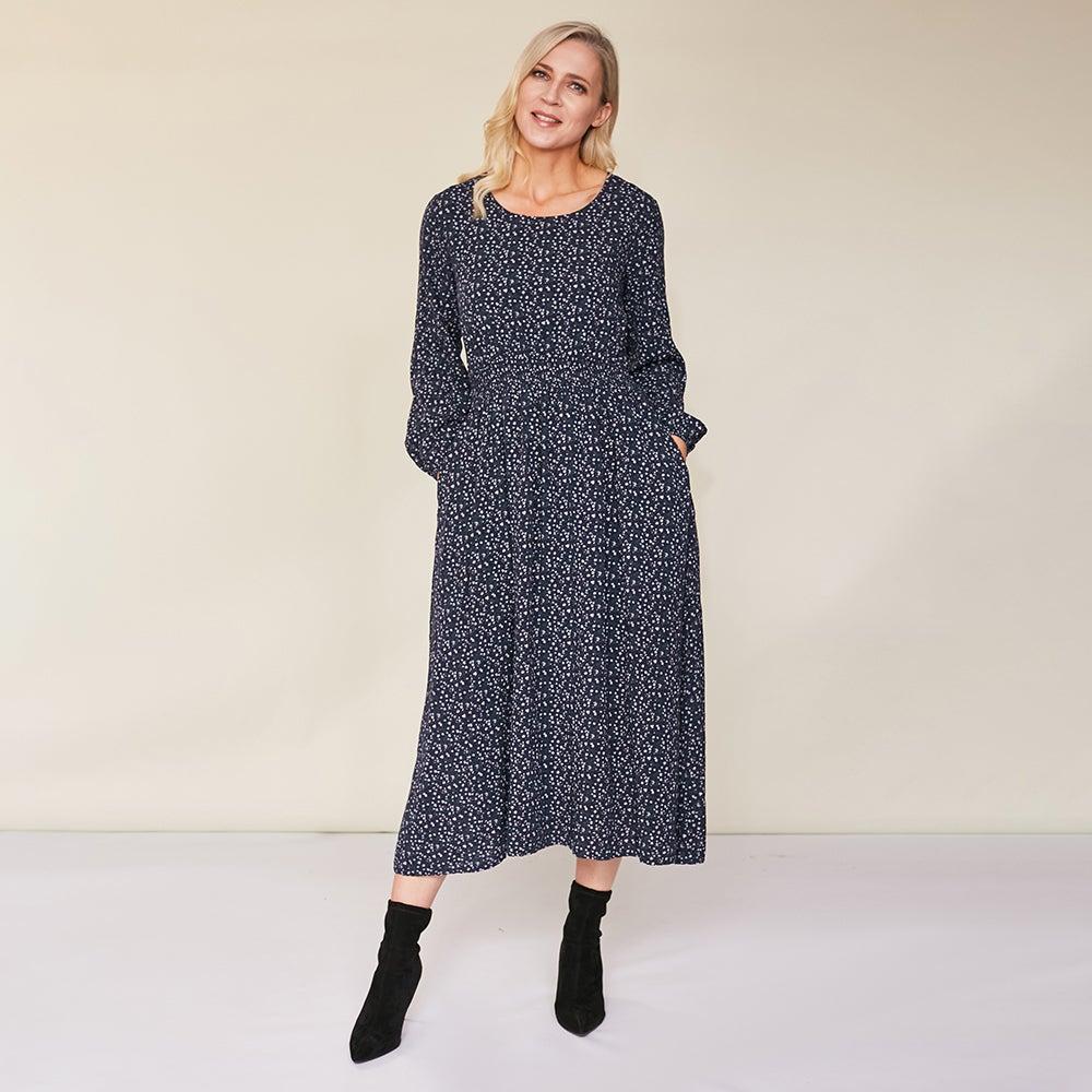 Rachel Dress (Navy)