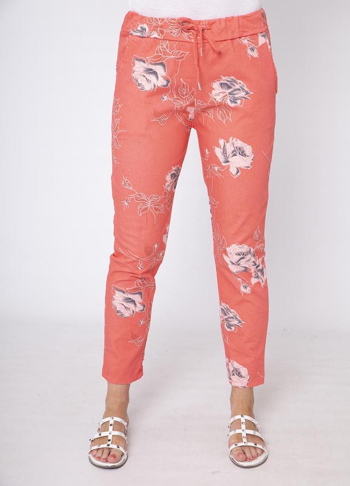 Rose Crinkle Cotton Trouser