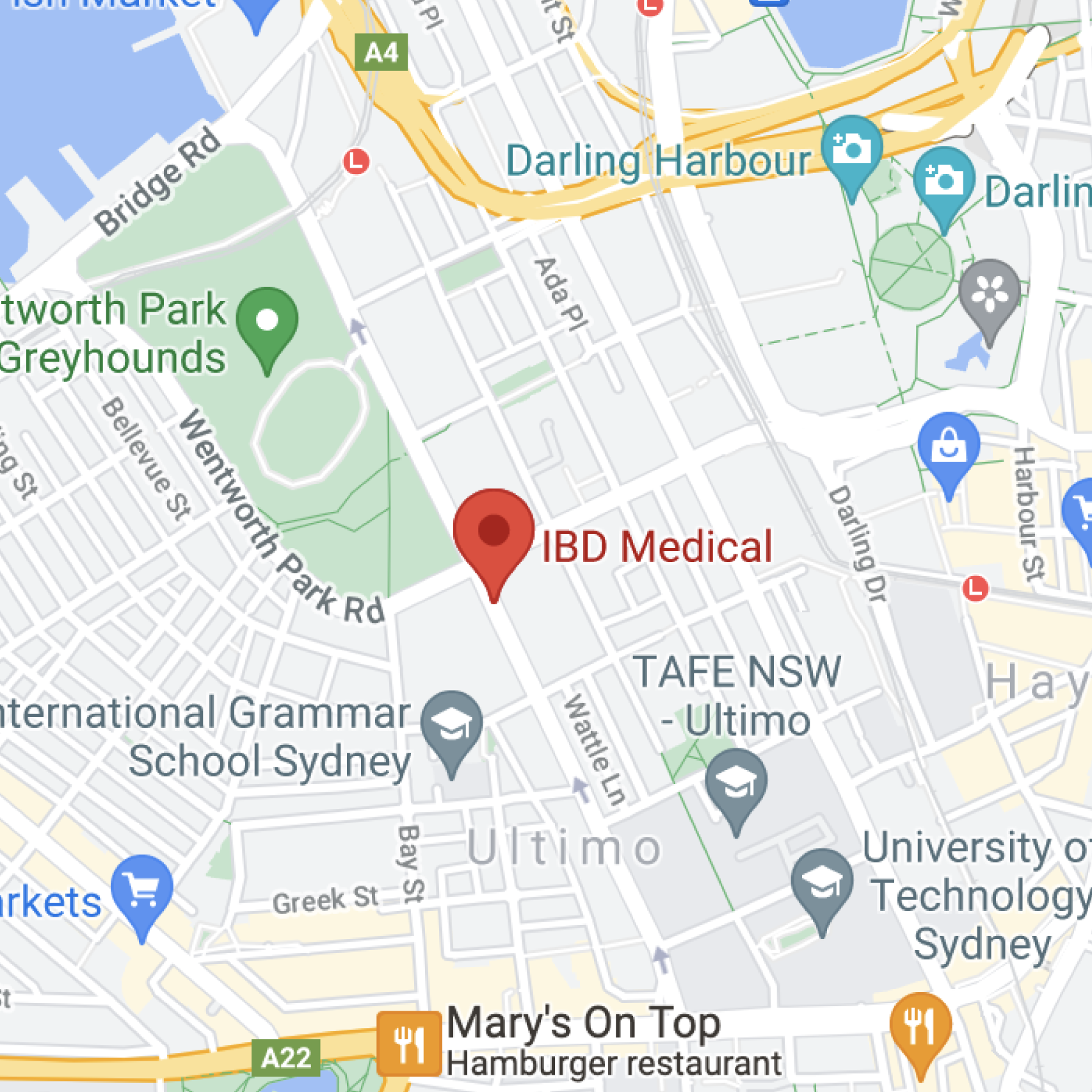 IBD location map
