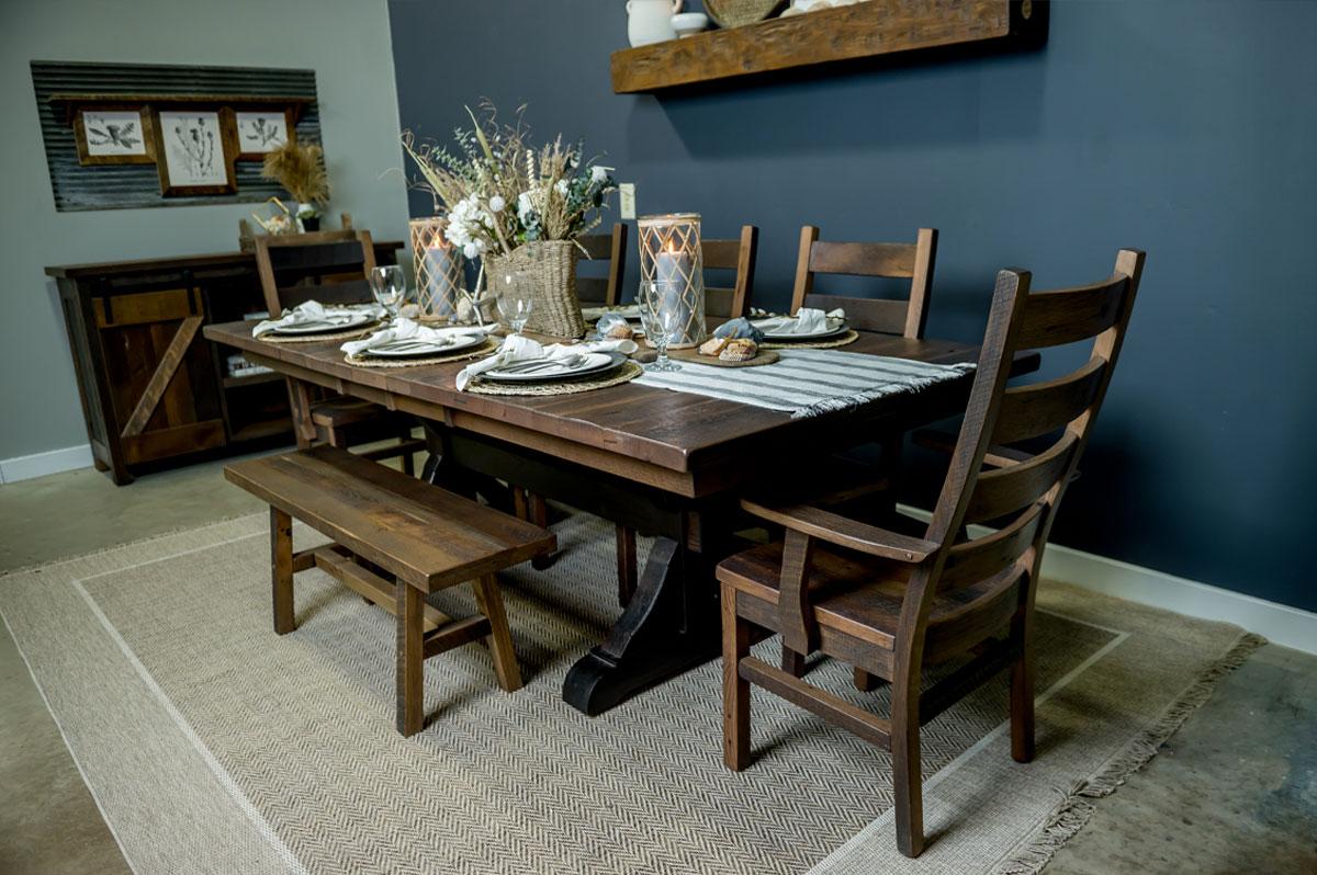Rectangle Reclaimed Wood Dining Table