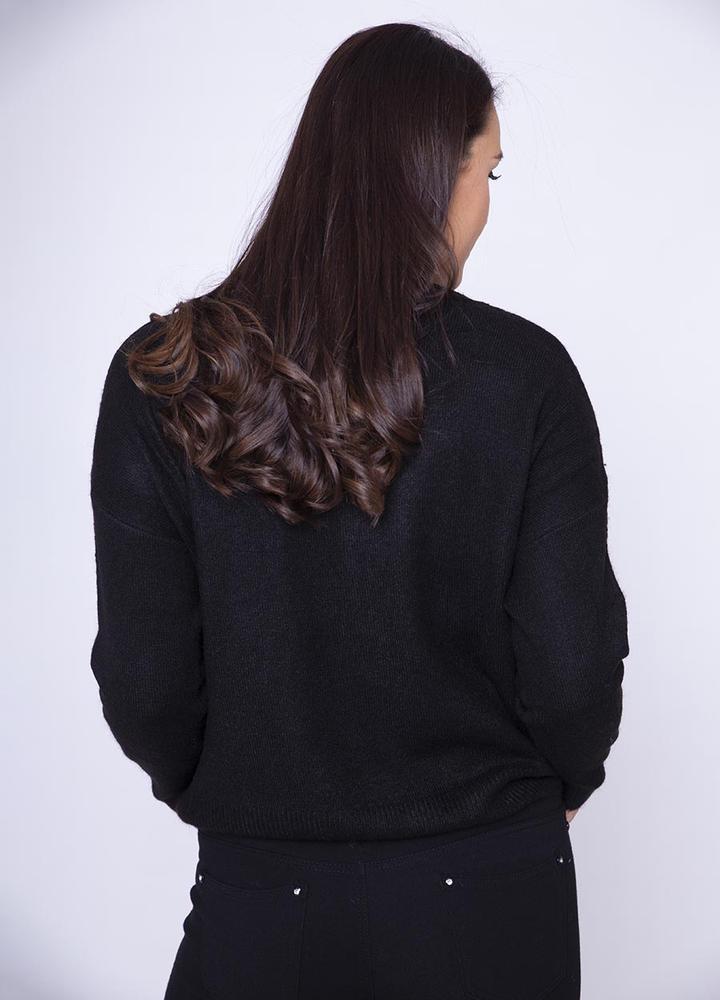 " Amour " Wool Mix Jumper in Black